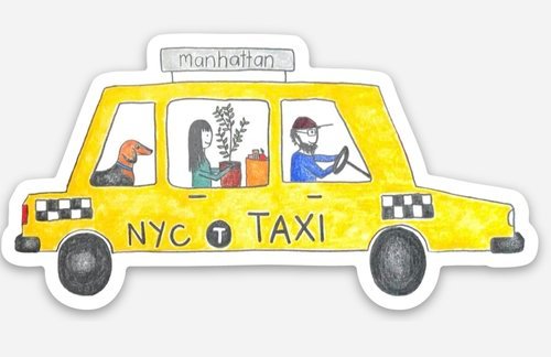 Uptown Taxi Sticker from natchie