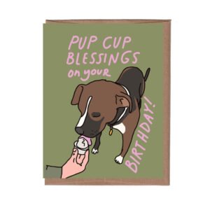 Pup Cup Birthday Card from La Familia Green